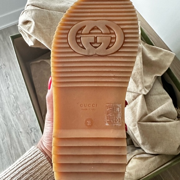 Gucci double G WOMEN'S PLATFORM SLIDE SANDAL. Size 38 (US 8). NEW - Picture 2 of 12